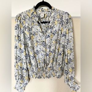 Rachel Zoe Floral Smocked Blouse